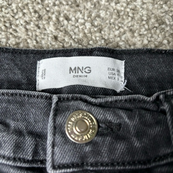 Mango MNG Denim Black Skinny Jeans Sz 6 Minimalist Contemporary - Picture 3 of 4